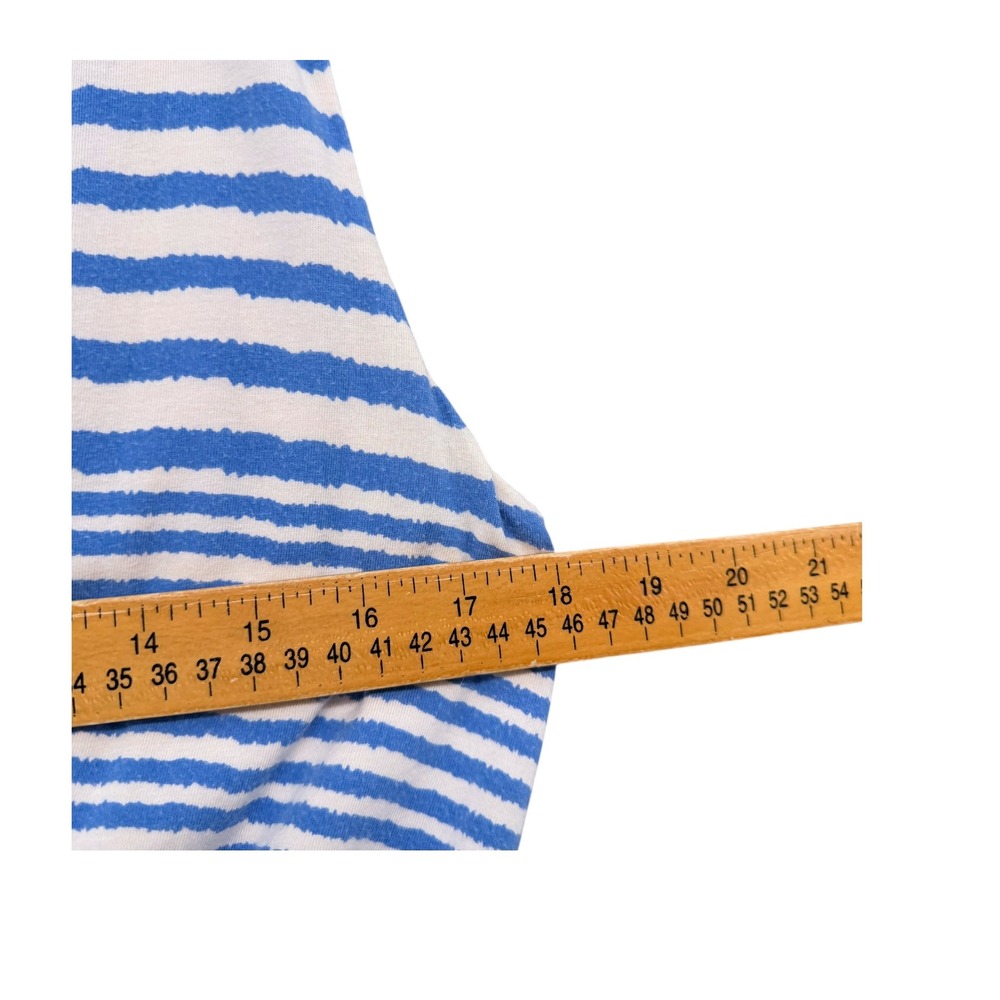 Vineyard Vines Womens Blue White Striped Surplice Maxi Dress Ruffle Hem Large - Picture 8 of 10